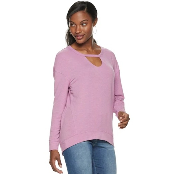 Juicy Couture Tops - Juicy Couture Mulberry Cutout Sweatshirt